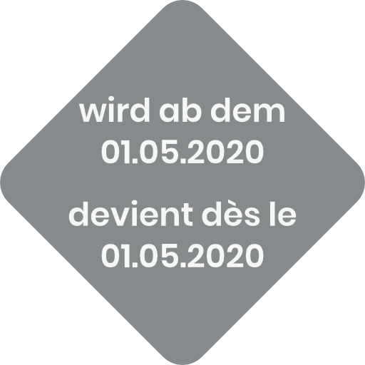 wird ab dem 01.05.2020 | devient dès le 01.05.2020